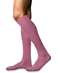 FALKE No. 10 Pure Fil d'Ecosse heren kniekousen, roze (rose)