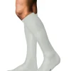 FALKE No. 4 Pure Silk heren kniekousen, beige (off-white)