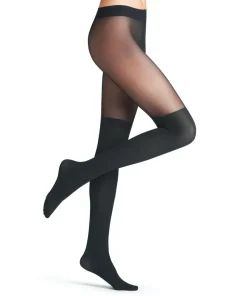 FALKE Overknee 25 DEN dames panty, graphite