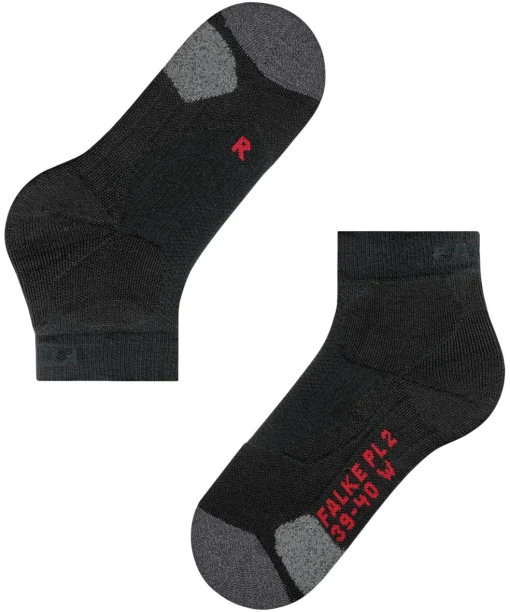 FALKE PL2 Short dames padel sokken, zwart (black)