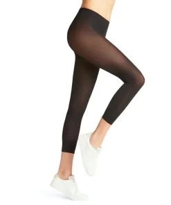FALKE Pure Matt 50 DEN dames Capri, zwart (black)