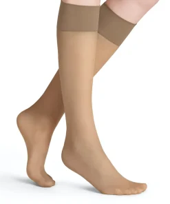 FALKE Pure Matt 20 DEN dames kniekousen, beige (powder)