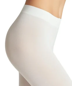 FALKE Pure Matt 50 DEN dames Capri, wit (white)