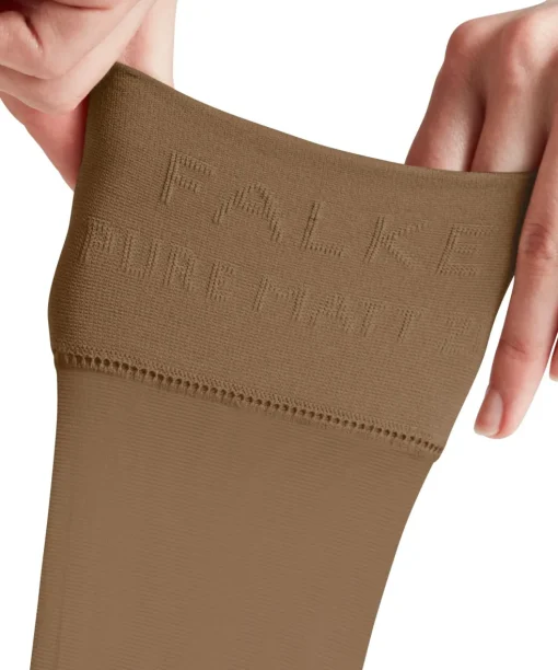 FALKE Pure Matt 20 DEN dames kniekousen, beige (sun)