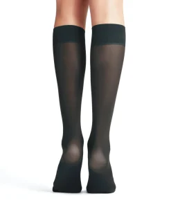 FALKE Pure Matt 50 DEN dames kniekousen, antraciet grijs (graphite)