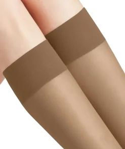 FALKE Pure Matt 20 DEN dames kniekousen, beige (sun)