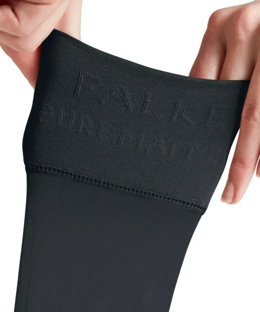 FALKE Pure Matt 20 DEN dames kniekousen, antraciet grijs (graphite)