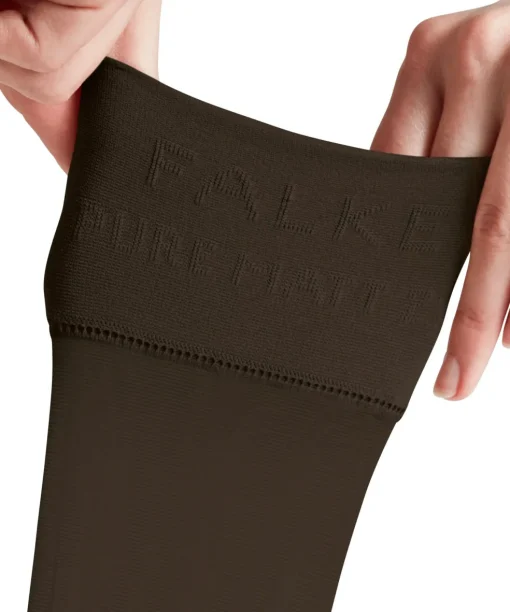 FALKE Pure Matt 20 DEN dames kniekousen, bruin (brenda)