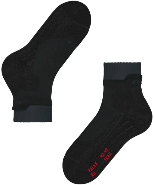 FALKE RU Trail heren running sokken, zwart (black)