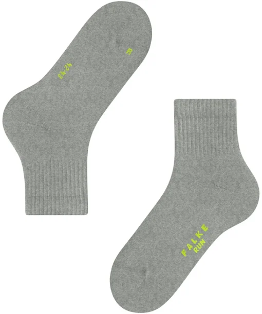 FALKE Run Rib unisex sokken kort, grijs (light grey)
