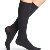 FALKE Seidenglatt 40 DEN dames kniekousen, marine blauw (marine)