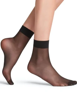 FALKE Seidenglatt 15 DEN dames sokjes, zwart (black)