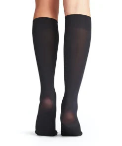 FALKE Seidenglatt 40 DEN dames kniekousen, marine blauw (marine)