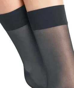 FALKE Seidenglatt 15 DEN dames sokjes, antraciet grijs (graphite)