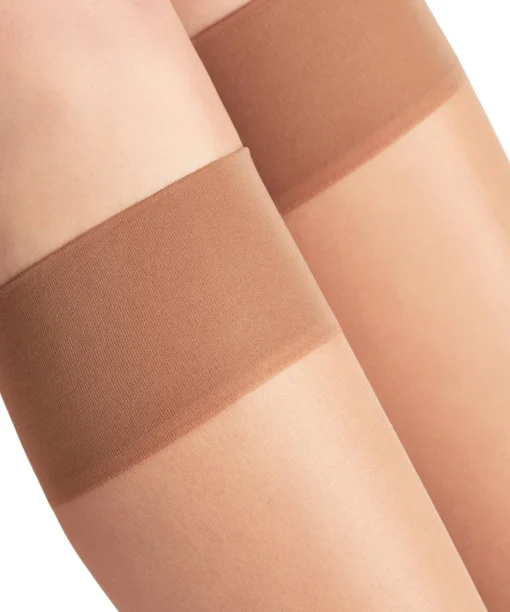 FALKE Seidenglatt 15 DEN dames kniekousen, beige (sun)