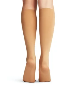 FALKE Seidenglatt 40 DEN dames kniekousen, beige (powder)