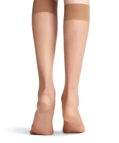 FALKE Seidenglatt 15 DEN dames kniekousen, beige (sun)