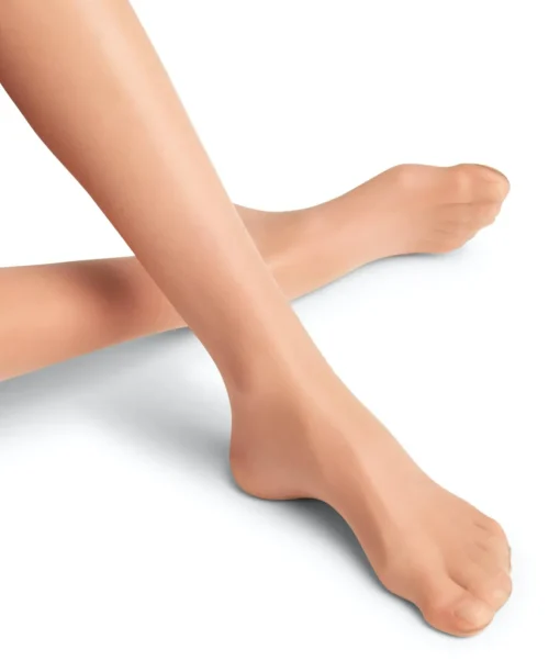 FALKE Seidenglatt 15 DEN dames kniekousen, beige (powder)