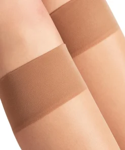 FALKE Seidenglatt 15 DEN dames kniekousen, beige (powder)