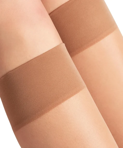 FALKE Seidenglatt 15 DEN dames kniekousen, beige (powder)
