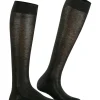 FALKE Sensitive London dames kniekousen, zwart (black)