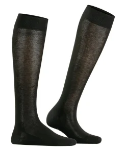 FALKE Sensitive London dames kniekousen, zwart (black)
