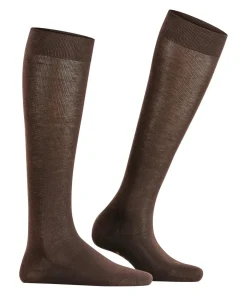 FALKE Sensitive London dames kniekousen, bruin (dark brown)