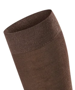 FALKE Sensitive London dames kniekousen, bruin (dark brown)