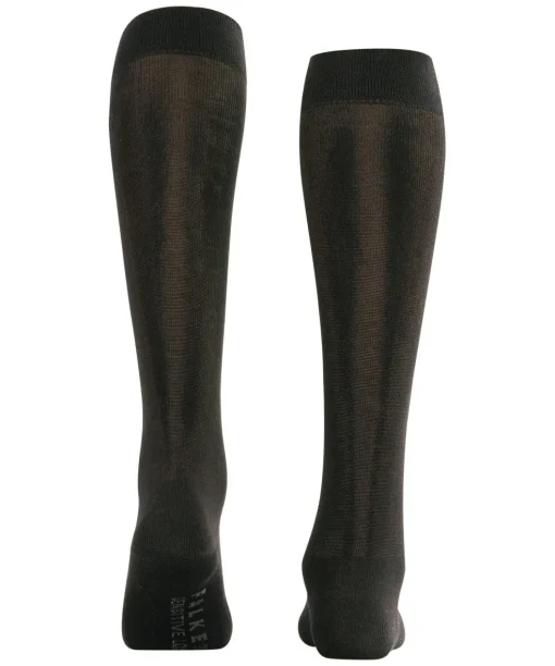 FALKE Sensitive London dames kniekousen, zwart (black)