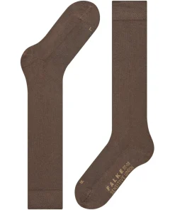FALKE Sensitive London dames kniekousen, bruin (dark brown)