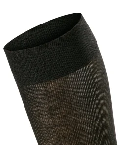 FALKE Sensitive London dames kniekousen, zwart (black)