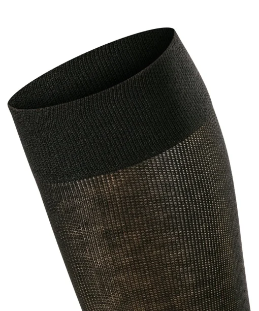 FALKE Sensitive London dames kniekousen, zwart (black)