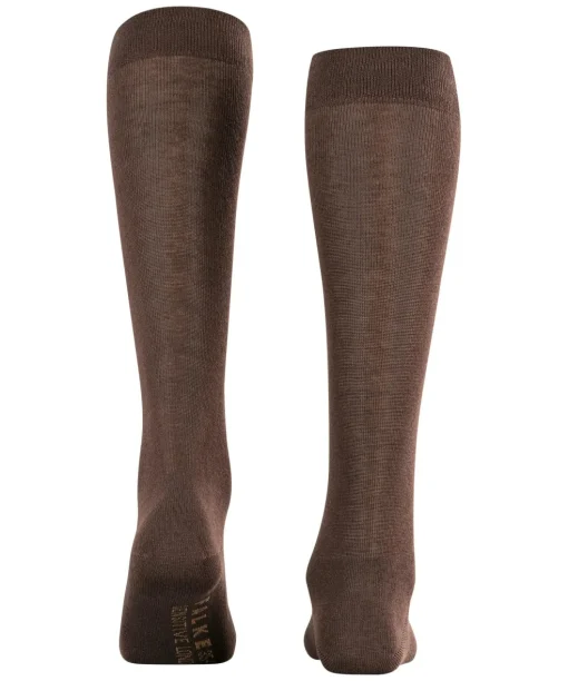 FALKE Sensitive London dames kniekousen, bruin (dark brown)