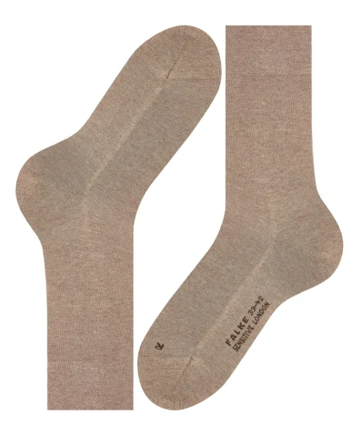 FALKE Sensitive London herensokken, bruin (nutmeg mel)