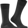 FALKE Sensitive Malaga herensokken, antraciet (anthracite mel.)
