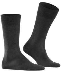 FALKE Sensitive Malaga herensokken, antraciet (anthracite mel.)