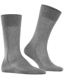 FALKE Sensitive Malaga herensokken, grijs (steel mel.)