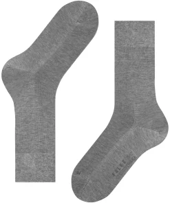 FALKE Sensitive Malaga herensokken, grijs (steel mel.)