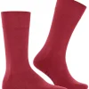 FALKE Sensitive New York herensokken, rood (scarlet)
