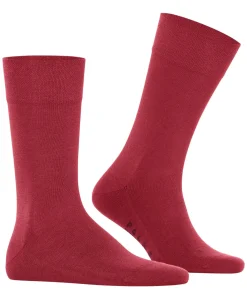 FALKE Sensitive New York herensokken, rood (scarlet)