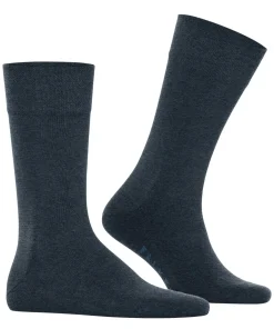 FALKE Sensitive New York herensokken, donkerblauw (navy mel.)