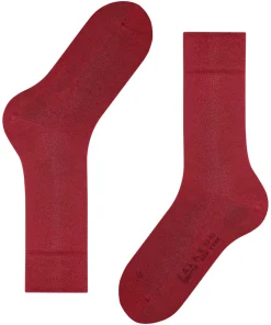 FALKE Sensitive New York herensokken, rood (scarlet)