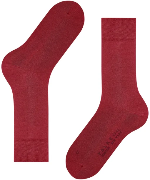 FALKE Sensitive New York herensokken, rood (scarlet)