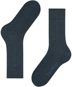 FALKE Sensitive New York herensokken, donkerblauw (navy mel.)