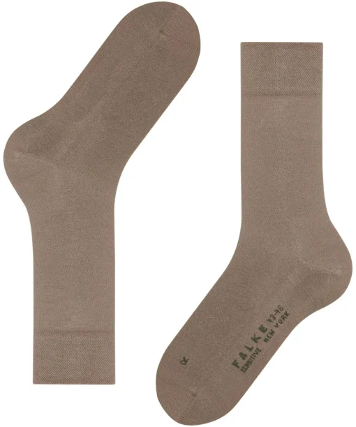 FALKE Sensitive New York herensokken, bruin (nutmeg)