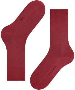 FALKE Sensitive New York herensokken, rood (scarlet)