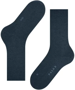 FALKE Sensitive New York herensokken, donkerblauw (navy mel.)