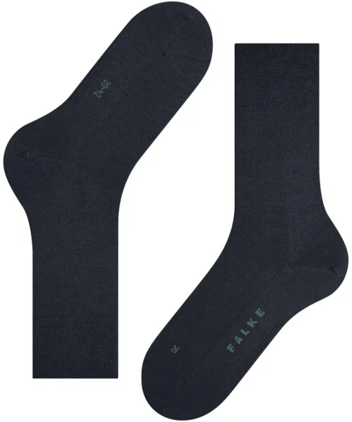 FALKE Sensitive New York herensokken, donkerblauw (dark navy)