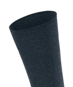 FALKE Sensitive New York herensokken, donkerblauw (navy mel.)