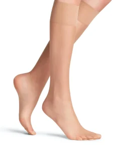 FALKE Shelina 12 DEN dames kniekousen, beige (sun)